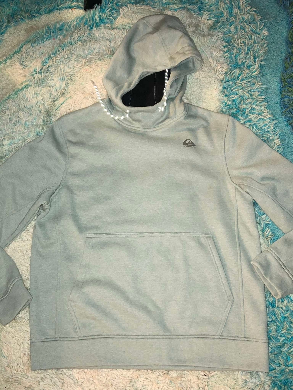 Quiksilver Men's Gray Hooded Pullover Sweatshirt